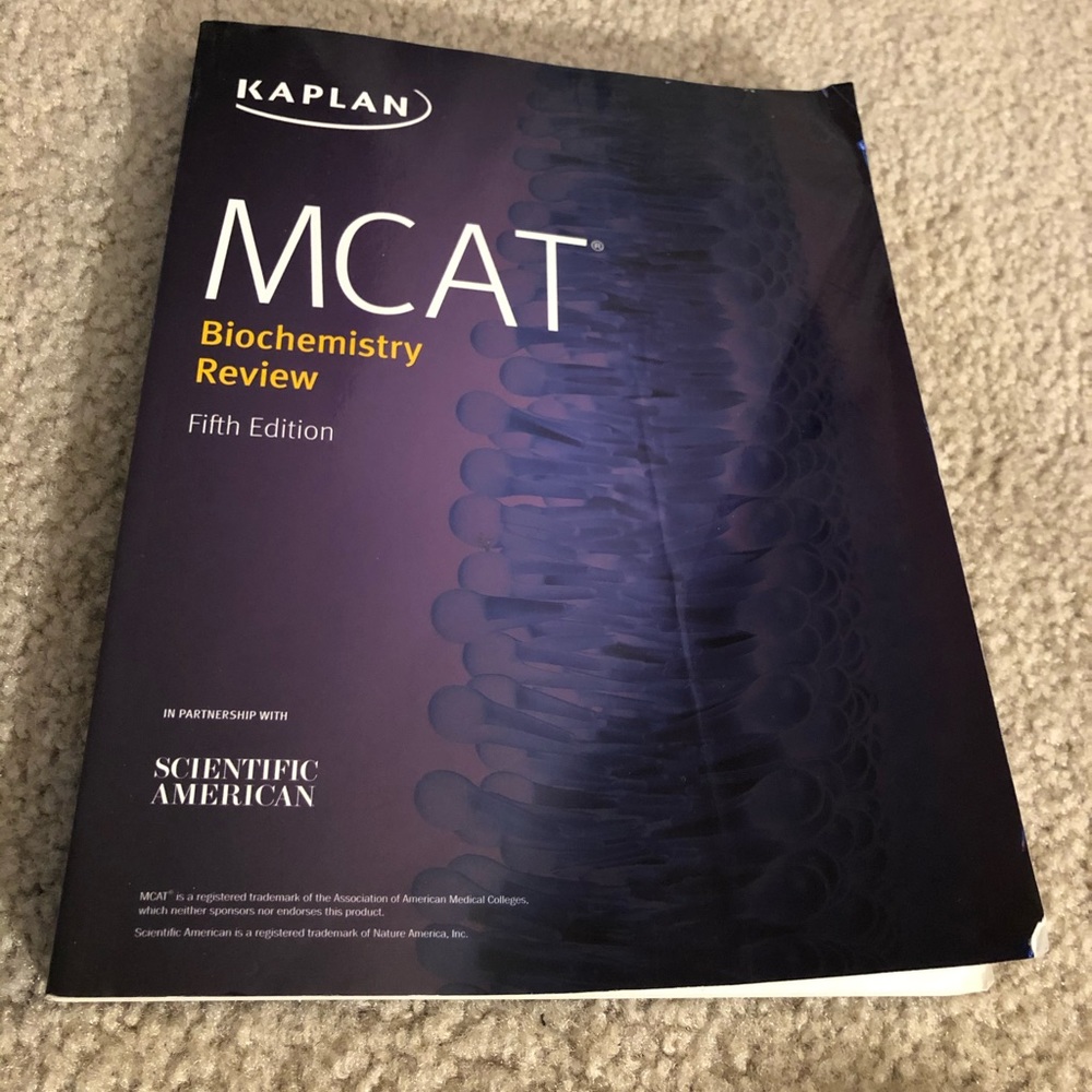 Kaplan MCAT Biochemistry Review paperback textbook
